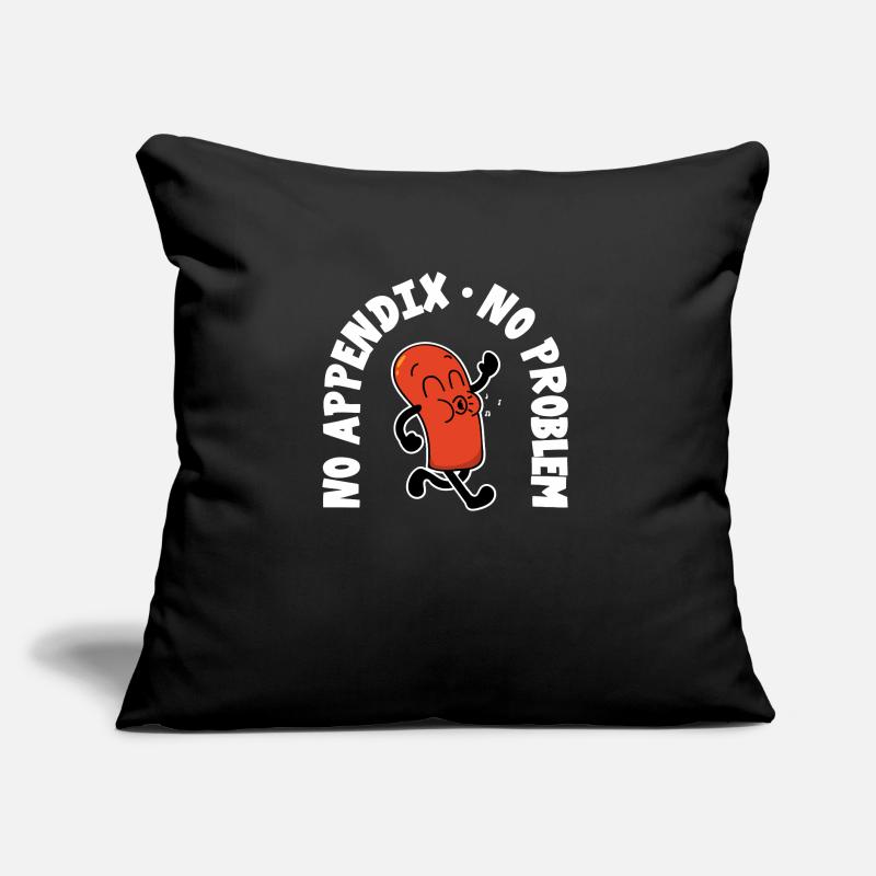 No Appendix Blinddarm Bauch Operation Geschenkidee Sofakissen mit Füllung 45 x 45 cm