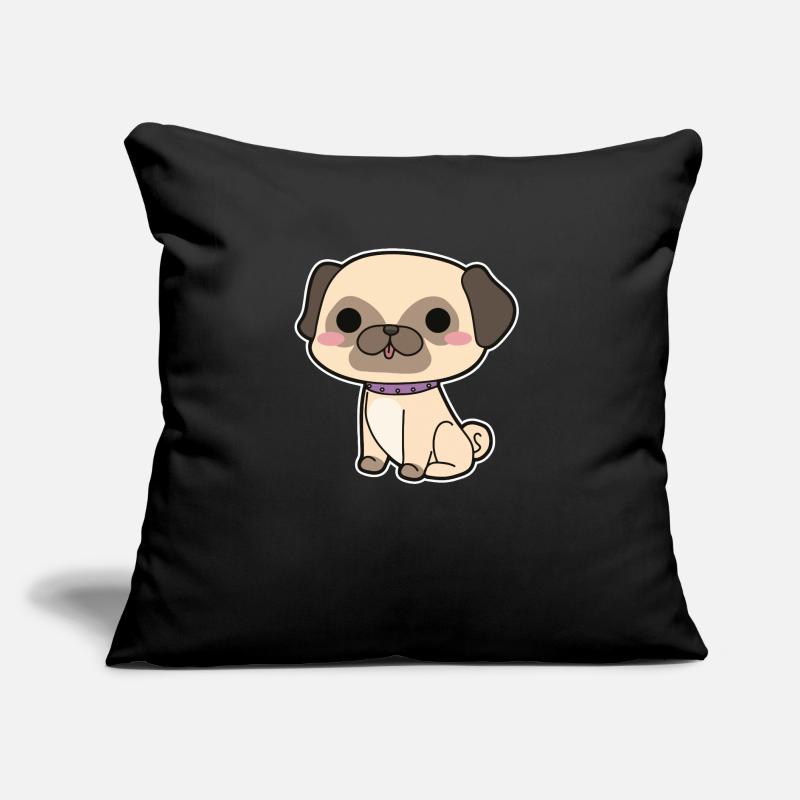 Mops Sofakissen mit Füllung 45 x 45 cm