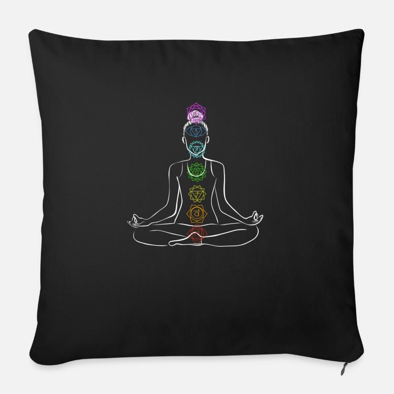 Chakra - Sofakissen mit Füllung 45 x 45 cm - Schwarz
