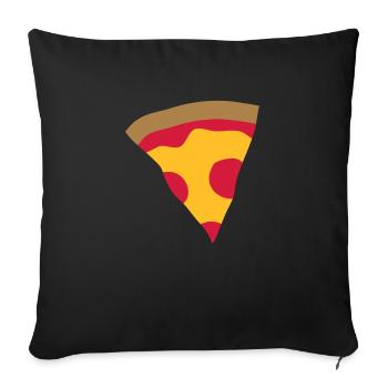 Fast Food Pizza - Sofa pillow with filling 45cm x 45cm - black - Front