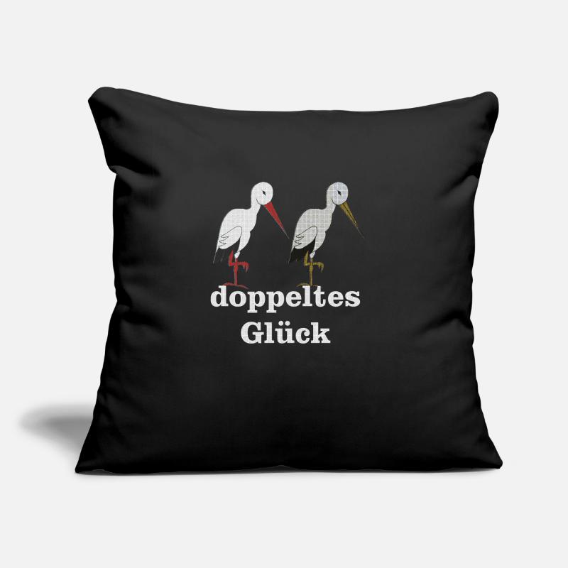 storchenpaar doppeltes glück Sofakissen mit Füllung 45 x 45 cm