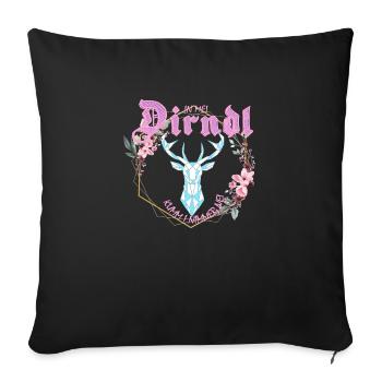Dirndl - Sofakissen mit Füllung 45 x 45 cm - Schwarz - Vorne
