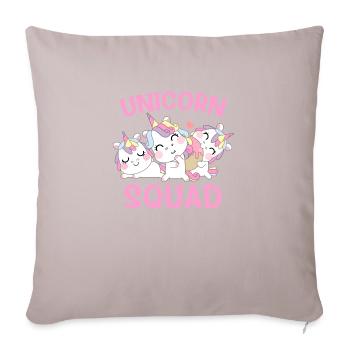 Einhörner Unicorn Squad - Sofa pillow with filling 45cm x 45cm - light taupe - Front