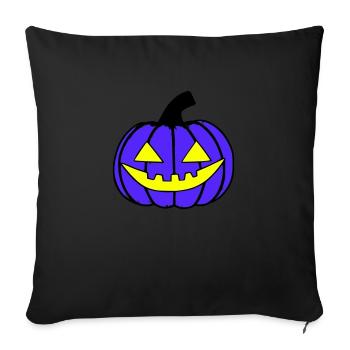Halloween Spooky Pumpkin Lantern Vector - Sofa pillow with filling 45cm x 45cm - black - Front