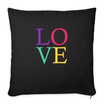 LOVE Colors 1 - Coussin et housse de 45 x 45 cm - noir - Devant