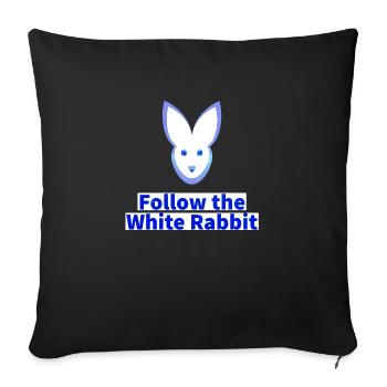 White Rabbit, épisode, conte de fées, Alice, Wonderland - Coussin et housse de 45 x 45 cm - noir - Devant