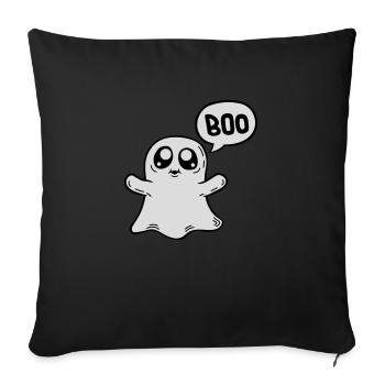 Little sweet boo ghost - Sofa pillow with filling 45cm x 45cm - black - Front