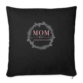 Mom of Six Großmutter Grandma - Sofakissen mit Füllung 45 x 45 cm - Schwarz - Vorne