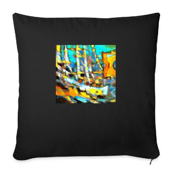 Kunst - Sofakissen mit Füllung 45 x 45 cm - Schwarz - Vorne