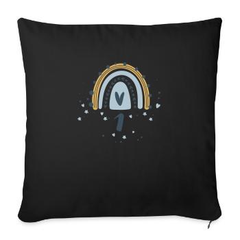 1 anniversaire les gars - Coussin et housse de 45 x 45 cm - noir - Devant