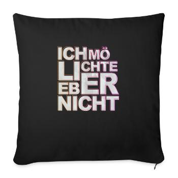 Bartleby der Schreiber - Ich möchte lieber nicht - Sofakissen mit Füllung 45 x 45 cm - Schwarz - Vorne