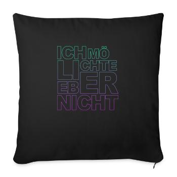 Bartleby der Schreiber - Ich möchte lieber nicht - Sofakissen mit Füllung 45 x 45 cm - Schwarz - Vorne