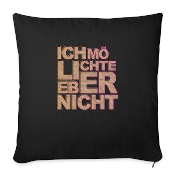 Bartleby der Schreiber - Ich möchte lieber nicht - Sofakissen mit Füllung 45 x 45 cm - Schwarz - Vorne