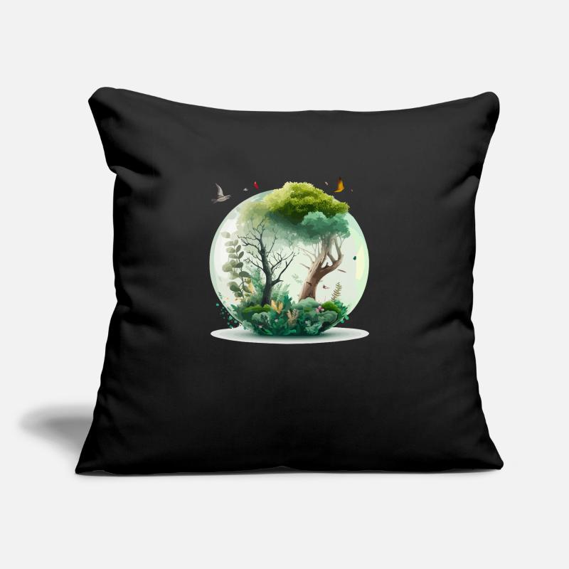 The miniature forest Sofa pillow with filling 45cm x 45cm
