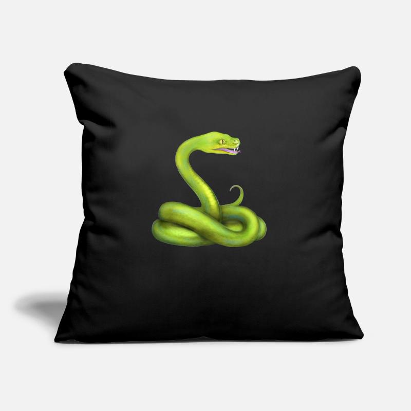 Der Grüne Python Schlange Dschungel Tier Sofakissen mit Füllung 45 x 45 cm