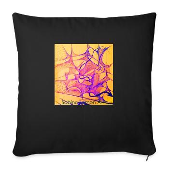 Sabino Lemon ART Teas - Sofa pillow with filling 45cm x 45cm - black - Front