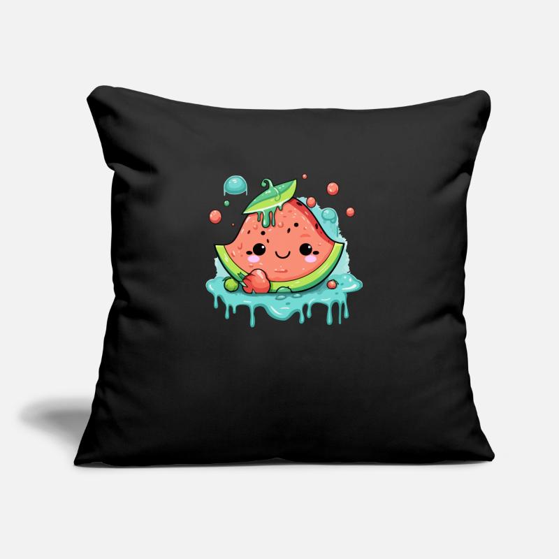 Eli pastèque Kawaii Coussin et housse de 45 x 45 cm