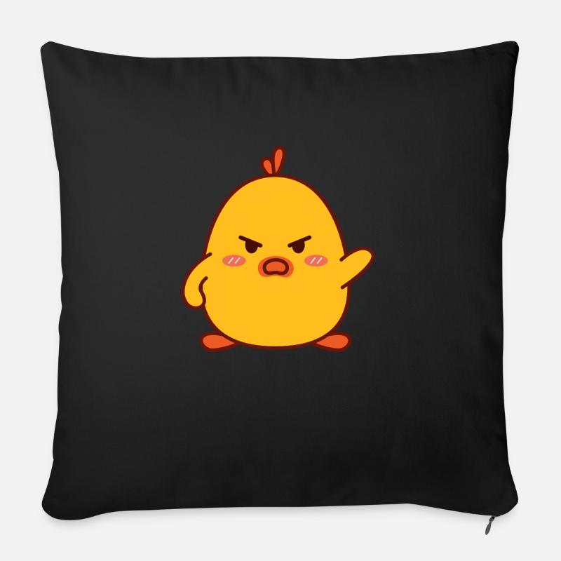 Angry Chicken - Sofakissen mit Füllung 45 x 45 cm - Schwarz