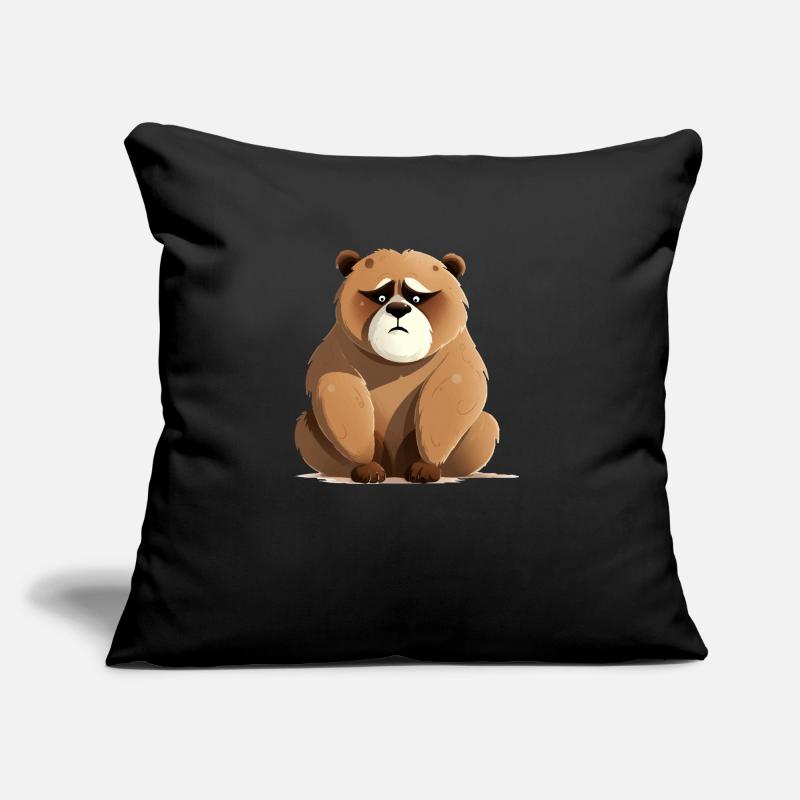 Bibi l'ours grognon Coussin et housse de 45 x 45 cm
