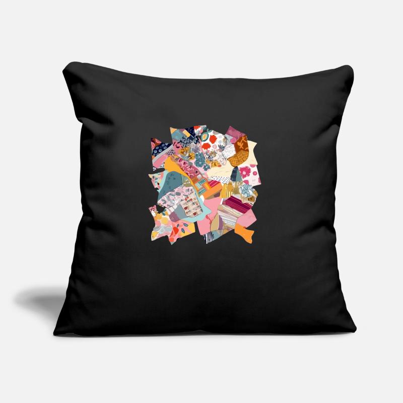 Patchwork de tissu n°2 Coussin et housse de 45 x 45 cm