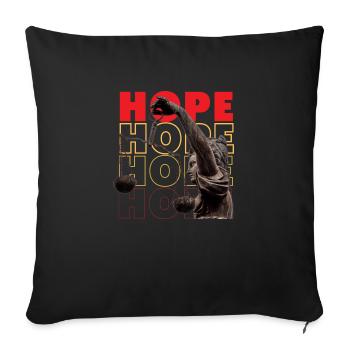 Hope - Sofa pillow with filling 45cm x 45cm - black - Front
