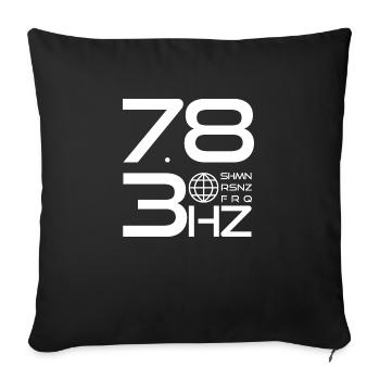 Schumann Resonanz 7,83 Hz .1 - Sofakissen mit Füllung 45 x 45 cm - Schwarz - Vorne