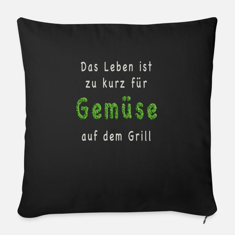 Das Leben - Sofakissen mit Füllung 45 x 45 cm - Schwarz
