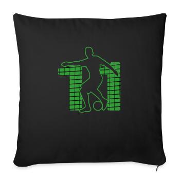 Sport de football Football Terrain de football n°11 - Coussin et housse de 45 x 45 cm - noir - Devant