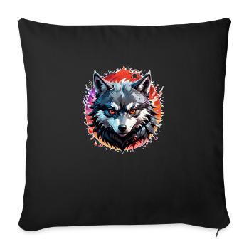 Wolf Tattoo - Sofa pillow with filling 45cm x 45cm - black - Front