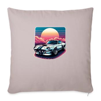 Oldtimer Sonnenuntergang - Sofakissen mit Füllung 45 x 45 cm - helles Taupe - Vorne