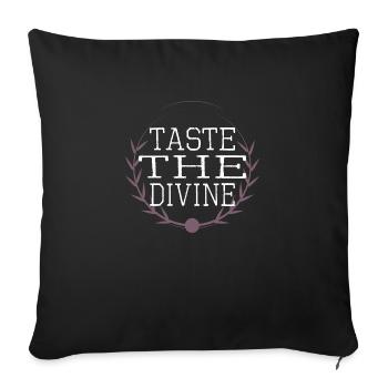 Délicieuses saveurs cadeau idée cadeau anniversaire - Coussin et housse de 45 x 45 cm - noir - Devant