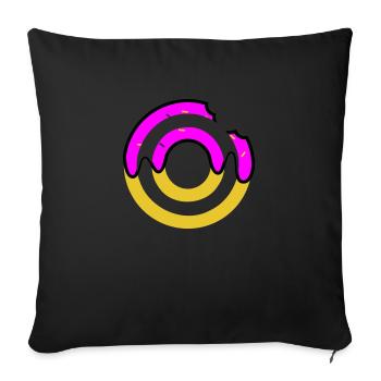 donuts - Sofakissen mit Füllung 45 x 45 cm - Schwarz - Vorne