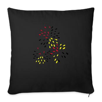 Fireworks - Sofa pillow with filling 45cm x 45cm - black - Front