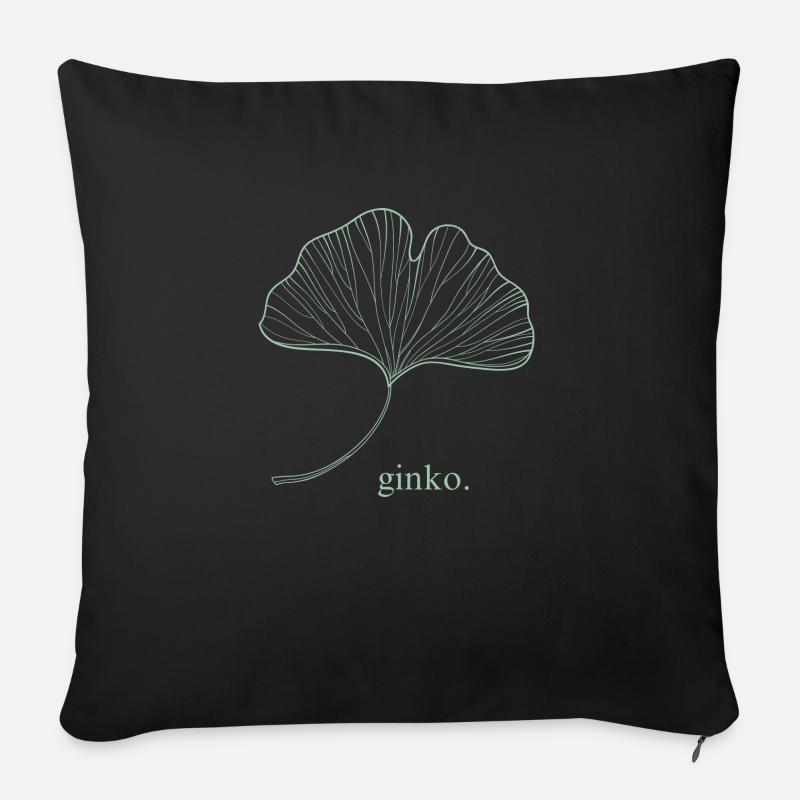 ginko. - Sofakissen mit Füllung 45 x 45 cm - Schwarz