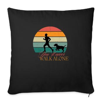 You´ll never walk alone - schwarz - Sofakissen mit Füllung 45 x 45 cm - Schwarz - Vorne