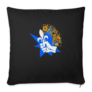 Muscadin 3 - Coussin et housse de 45 x 45 cm - noir - Devant