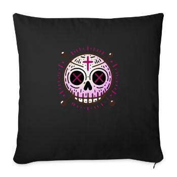 Tête de bosse Xavia - Coussin et housse de 45 x 45 cm - noir - Devant
