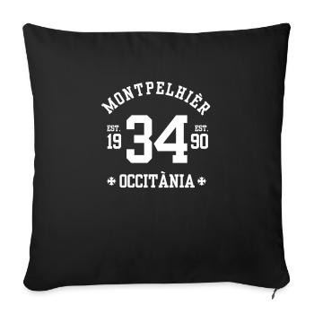 Montpellier 34 occitània - Coussin et housse de 45 x 45 cm - noir - Devant