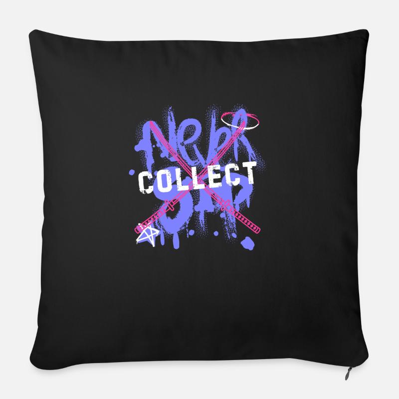 Niemals Stoppen - Sofakissen mit Füllung 45 x 45 cm - Schwarz