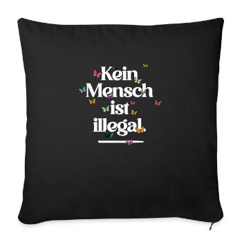 PERSONNE N’EST ILLÉGAL - L’Original - Coussin et housse de 45 x 45 cm - noir - Devant