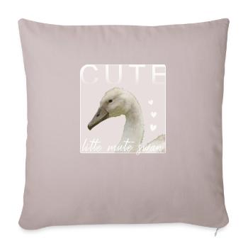 petit cygne mignon jeune cygne tuberculé - Coussin et housse de 45 x 45 cm - taupe clair - Devant