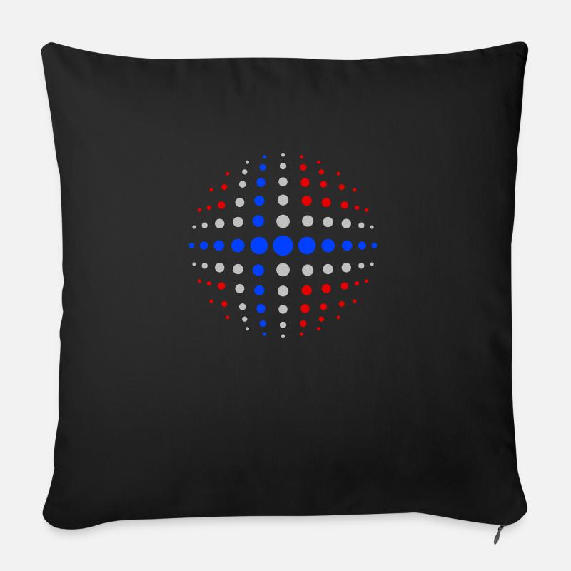 geo_dotsphere_norway_3c02 - Sofakissen mit Füllung 45 x 45 cm - Schwarz