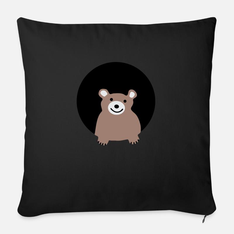 Bär - Sofakissen mit Füllung 45 x 45 cm - Schwarz