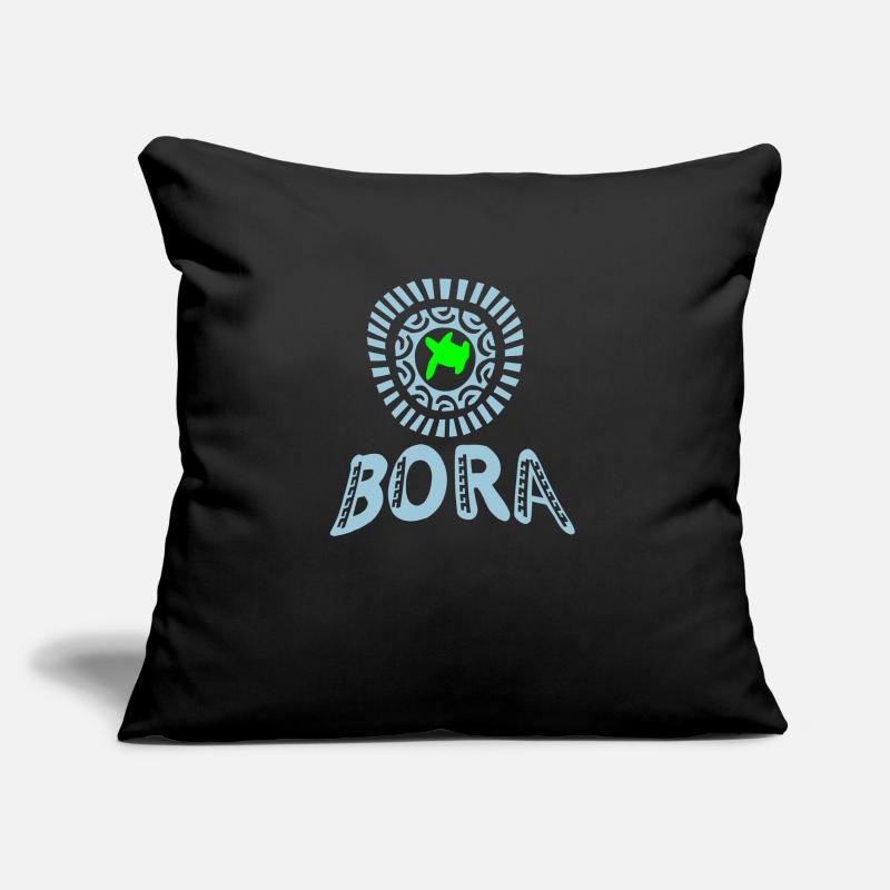polynesian tattoo turtle bora bora Coussin et housse de 45 x 45 cm