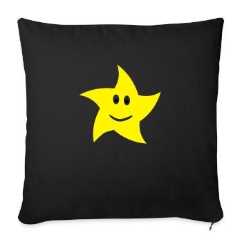 stern - Sofakissen mit Füllung 45 x 45 cm - Schwarz - Vorne
