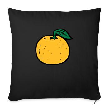 orange - Sofa pillow with filling 45cm x 45cm - black - Front
