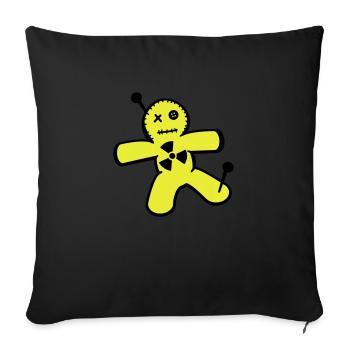 Voodoo-Puppe gegen Atomkraft - Sofakissen mit Füllung 45 x 45 cm - Schwarz - Vorne