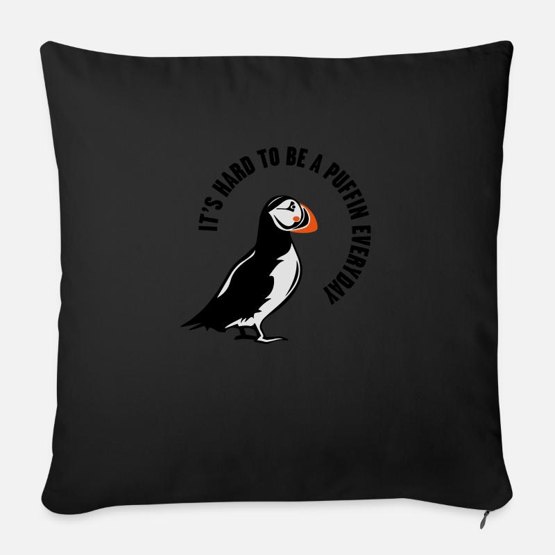 PUFFIN - Sofakissen mit Füllung 45 x 45 cm - Schwarz