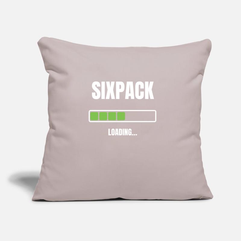 Sixpack Waschbrettbauch loading Bauchmuskeln Sofakissen mit Füllung 45 x 45 cm