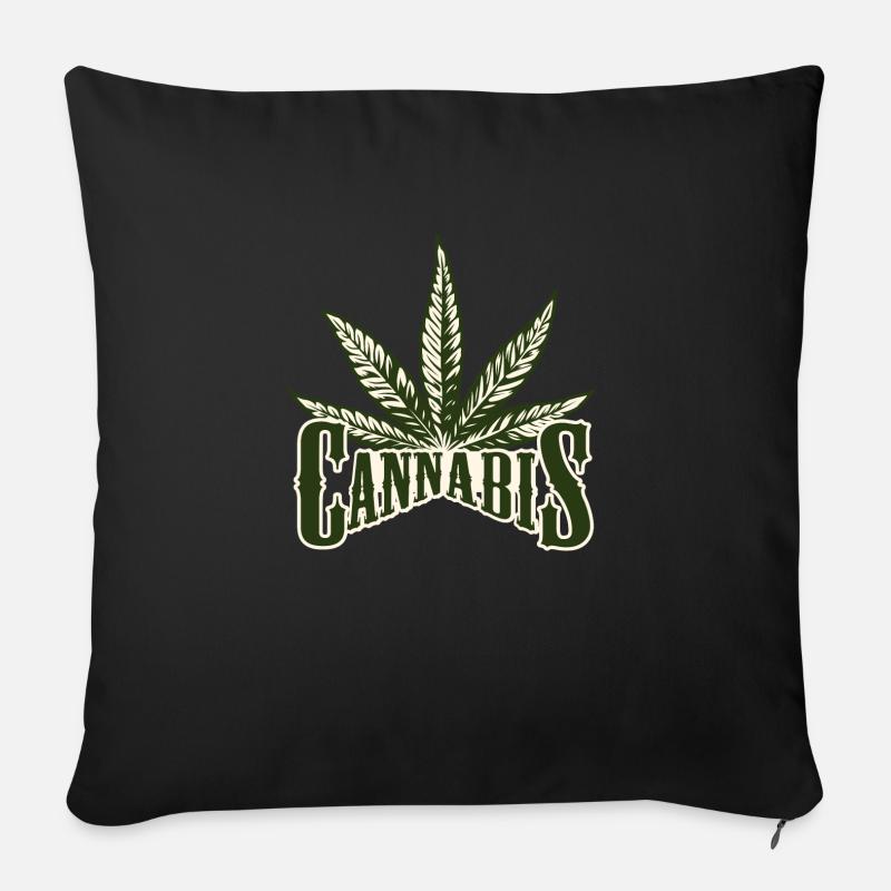hemp - Sofa pillow with filling 45cm x 45cm - black